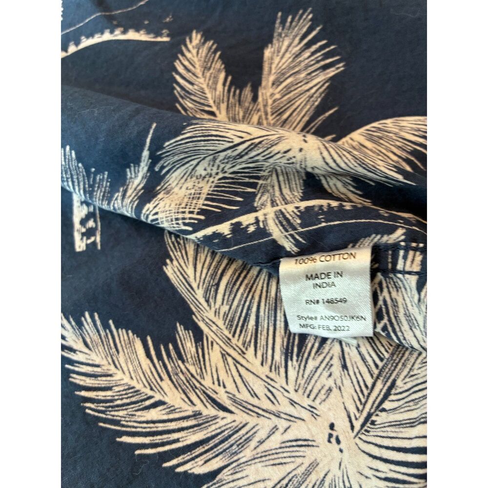 Colours Alexander Julian Men’s L Hawaiian Shirt Palm Tree Tropical Blue Cotton - Picture 4 of 6